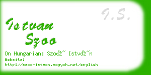 istvan szoo business card